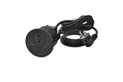 Disq80 Incara noir prise f/b usb a+c cordon 2m avec fiche