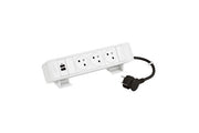Bloc Bureau 3x2P+T F/B + USB A+C 15W et cordon 2m fiche - Bl