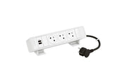 Bloc Bureau 3x2P+T F/B + USB C+C 15W et cordon 2m fiche - Bl