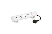 Bloc Bureau 4x2P+T F/B avec inter et cordon 2m fiche - Blanc