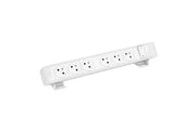 Bloc Bureau 6x2P+T F/B avec inter à raccorder - Blanc