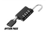 DACOMEX Cadenas 4 digits avec clé pass optionnelle