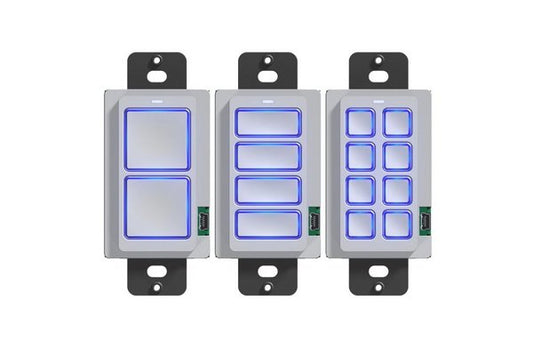 RK1-8+ Clavier encastrable 8 boutons, certificat de gravure LaserShark inclus