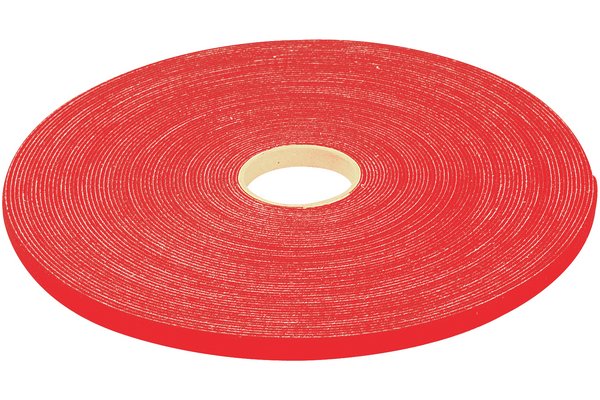 Rouleau de lien auto-agrippant largeur 16 mm - rouge - 20 m