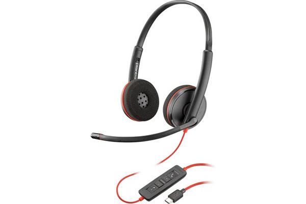 POLY Blackwire C3220 casque USB-C + Housse - 2 écouteurs