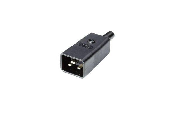 Fiche secteur IEC C20 mâle à raccorder
