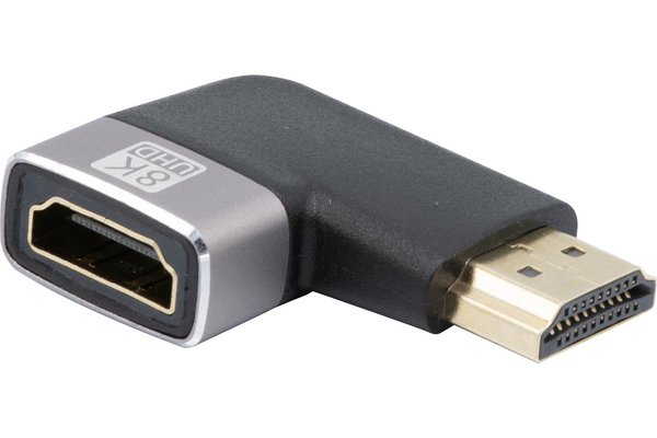 ADAPTATEUR COUDE PLAT A DROITE HDMI 2.1 8K M/F