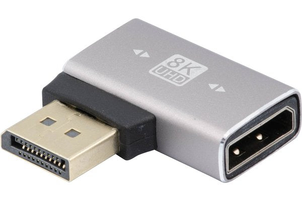 ADAPTATEUR COUDE PLAT A DROITE  DP 1.4 8K M/F
