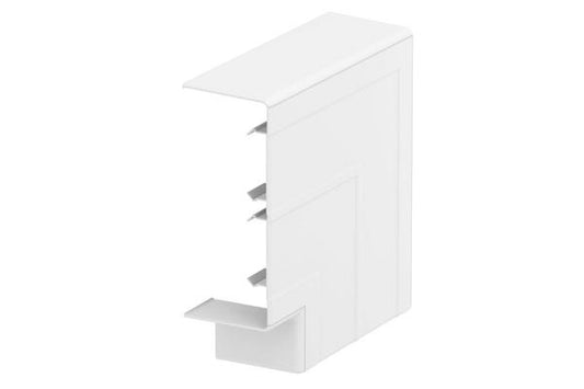 OBO ANGLE PLAT POUR GOULOTTE RAPID 45-2 GK 130x53 PVC BLANC