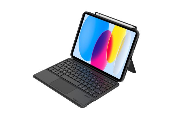 GECKO COVERS Etui clavier AZERTY iPad 10.9" 2022, gris