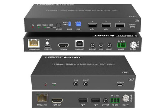 ALTIMIUM - Kit extendeur - USB-C/HDMI, HDBaseT 3.0, 4K@60Hz 4:4:4, 100m