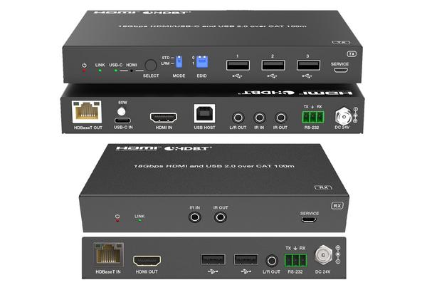 ALTIMIUM - Kit extendeur - USB-C/HDMI, HDBaseT 3.0, 4K@60Hz 4:4:4, 100m
