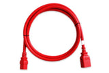 Pack 6 rallonges C14 / C13 SecureLock rouge - 0,5m