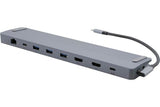 DEXLAN Docking station USB-C Laptop Dual HDMI 11 en 1 cordon détachable