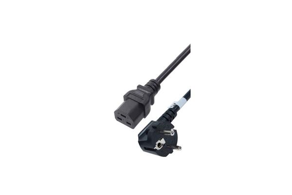 Cordon secteur CEE7 / C21 noir - 2,0 m