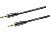DACOMEX CORDON AUDIO JACK STEREO 3,5mm METAL + NYLON ECO RESPONSABLE-3m