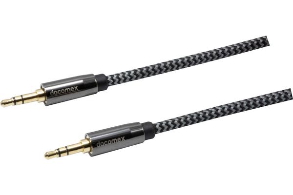 DACOMEX CORDON AUDIO JACK STEREO 3,5mm METAL + NYLON MATERIAUX RECYCLES-5m