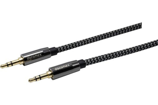 DACOMEX CORDONJACK 3,5mm STEREO METAL + NYLON ECO RESPONSABLE -7m