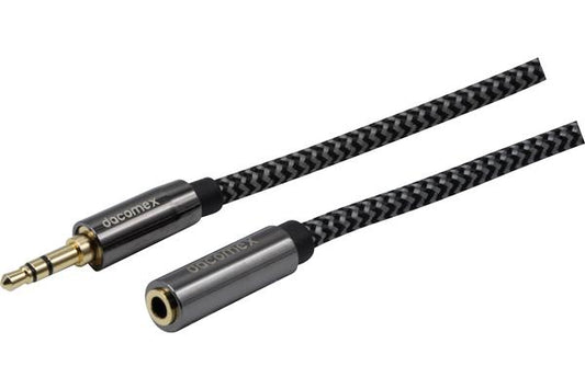 DACOMEX RALLONGE JACK STEREO 3,5mm METAL + NYLON ECO RESPONSABLE-3m