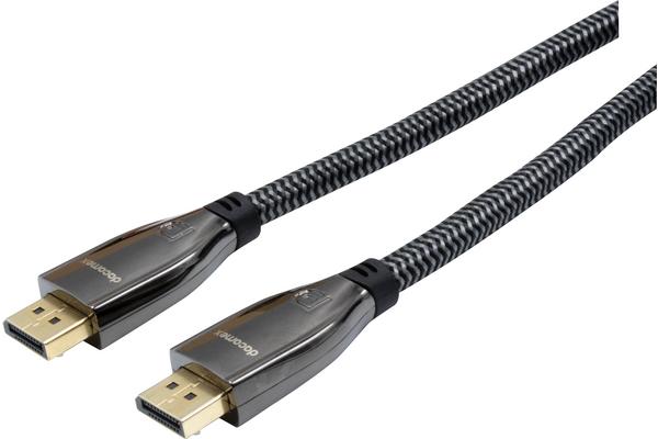 DACOMEX CORDON DisplayPort 1.4 METAL + NYLON matériaux recyclés - 1,5m