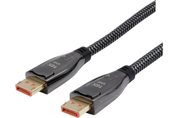 DACOMEX CORDON DP2.1 80Gpbs METAL+NYLON matériaux recyclés -1.5m