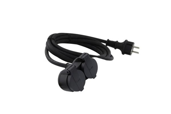 TESCA Prolongateur H07RN-F 3G2,5mm² en PC16 IP44 Male / double Femelle de 5m