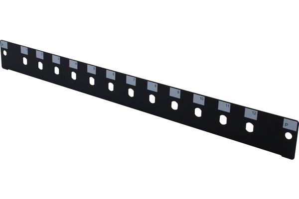 Façade nue 12 ST/FC pour tiroir optique 1U