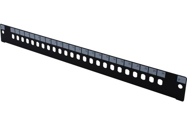 Façade nue 24 ST/FC pour tiroir optique 1U