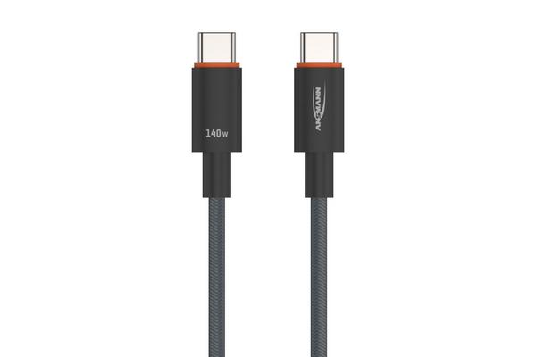 Cordon de charge USB-C vers USB-C Power Delivery 140 W 60 cm - Noir