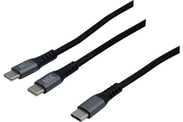 Dacomex cordon charge 100W PowerDelivery USB-C vers 2 x USB-C - 1.5m