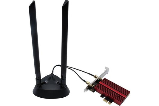 Carte WiFi 6E PCIE/BT 5.3 AXE5400Mbps avec antennes déportées