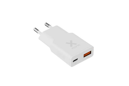 XTORM Chargeur mural slim XG2SL025 25 W 2 ports USB-A USB-C PD certifié GRS