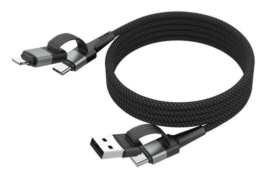 Cordon magnétique USB-A USB-C PD Lightning 1,2 m