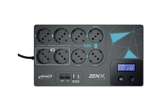 INFOSEC Onduleur ZEN-X Master 600 VA FR/SCHUKO