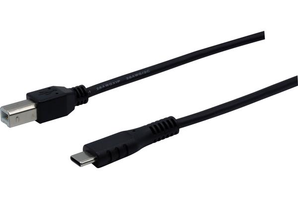 CORDON IMPRIMANTE USB2.0  TYPE-C 1,80m