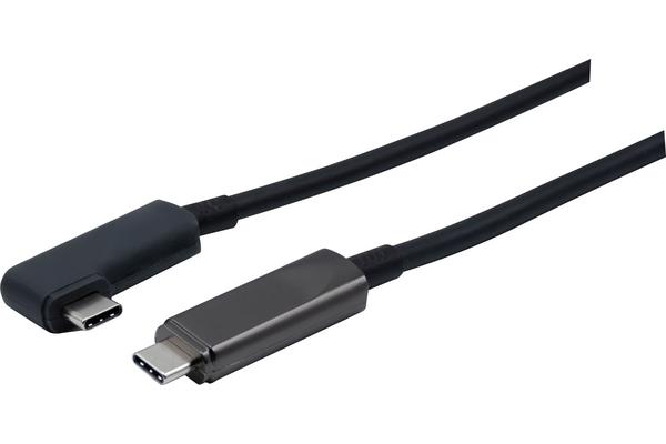 CORDON USB 3.2 Gen2 hybride Type-C / Type-C coudé - 10 M