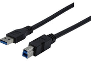 CORDON USB3.2 Gen1 A / B NOIR - 1,8 M