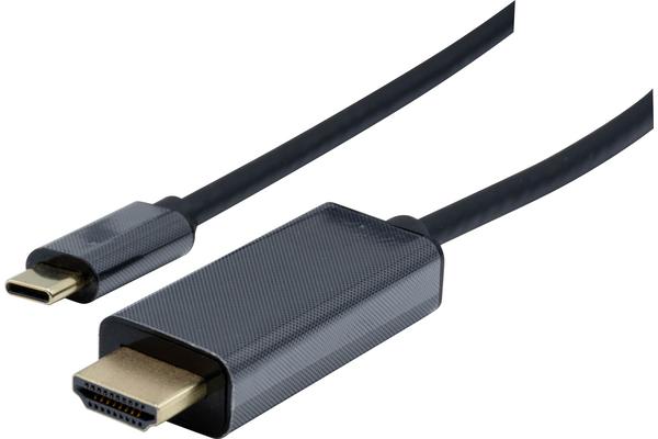 Cordon USB 3.2 Type-C vers HDMI 2.0 4K@60Hz - 1,80m