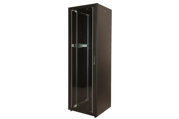 Baie en kit 26U 600x800 verre, Pan, 2 flancs, 4 Mts, noir