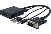 Convertisseur VGA + audio (3.5mm jack stéréo) vers HDMI -- 16CM