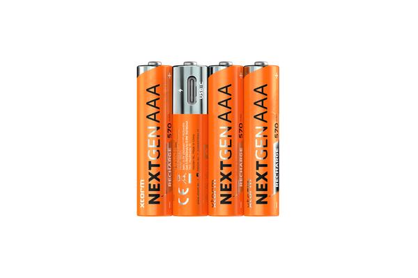 XTORM Batterie USB-C rechargeable AAA - 4 pièces