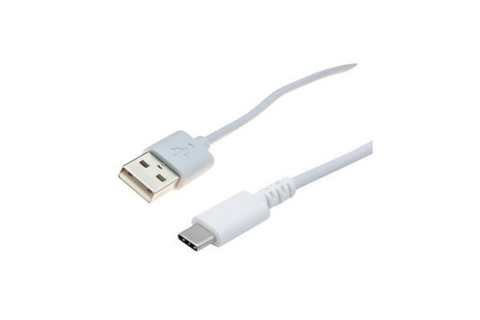 Cordon USB Type-A vers USB Type-C PD 20 cm - Blanc