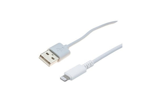 Cordon USB-A vers Lightning 20 cm - Blanc