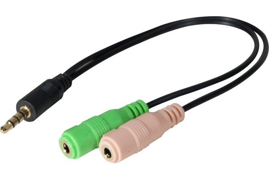 Adaptateur micro + casque stéréo vers jack 3,5mm 4 points CTIA