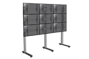Support mur d images sur pied 3 x 3 écrans 50-55"