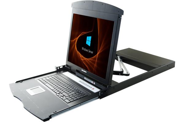 DEXLAN WorkStation LCD 19" Double-Rail KVM 8 Ports VGA/PS2-USB + câbles
