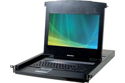 DEXLAN WorkStation LCD 18,5" HD 8 Ports KVM VGA/USB +Cable