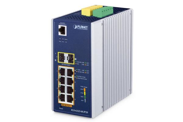 PLANET IGS-6325-8UP2S commutateur réseau Géré L3 Gigabit Ethernet (10/100/1000) Connexion Ethernet, supportant l'alimentation via ce port (PoE) Aluminium, Noir