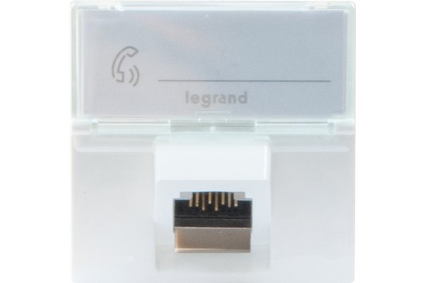 LEGRAND Plastron Mosaic 45x45 incliné 45° 1 port RJ45 CAT 6A STP