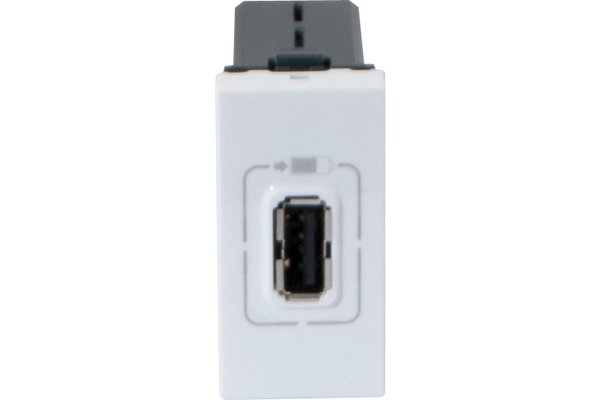 LEGRAND Plastron Mosaic 22,5x45 chargeur 1 port USB